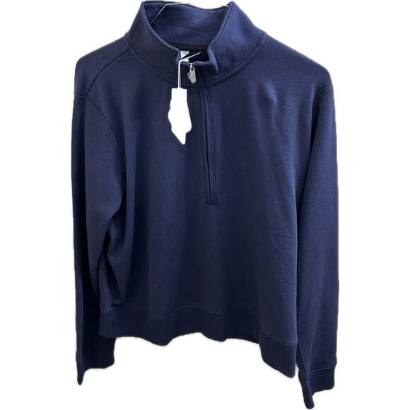 Travis Mathew Other - Travis Mathew Cloud Fleece Half Zip Pullover Navy Blue Nwt Women Xxl
